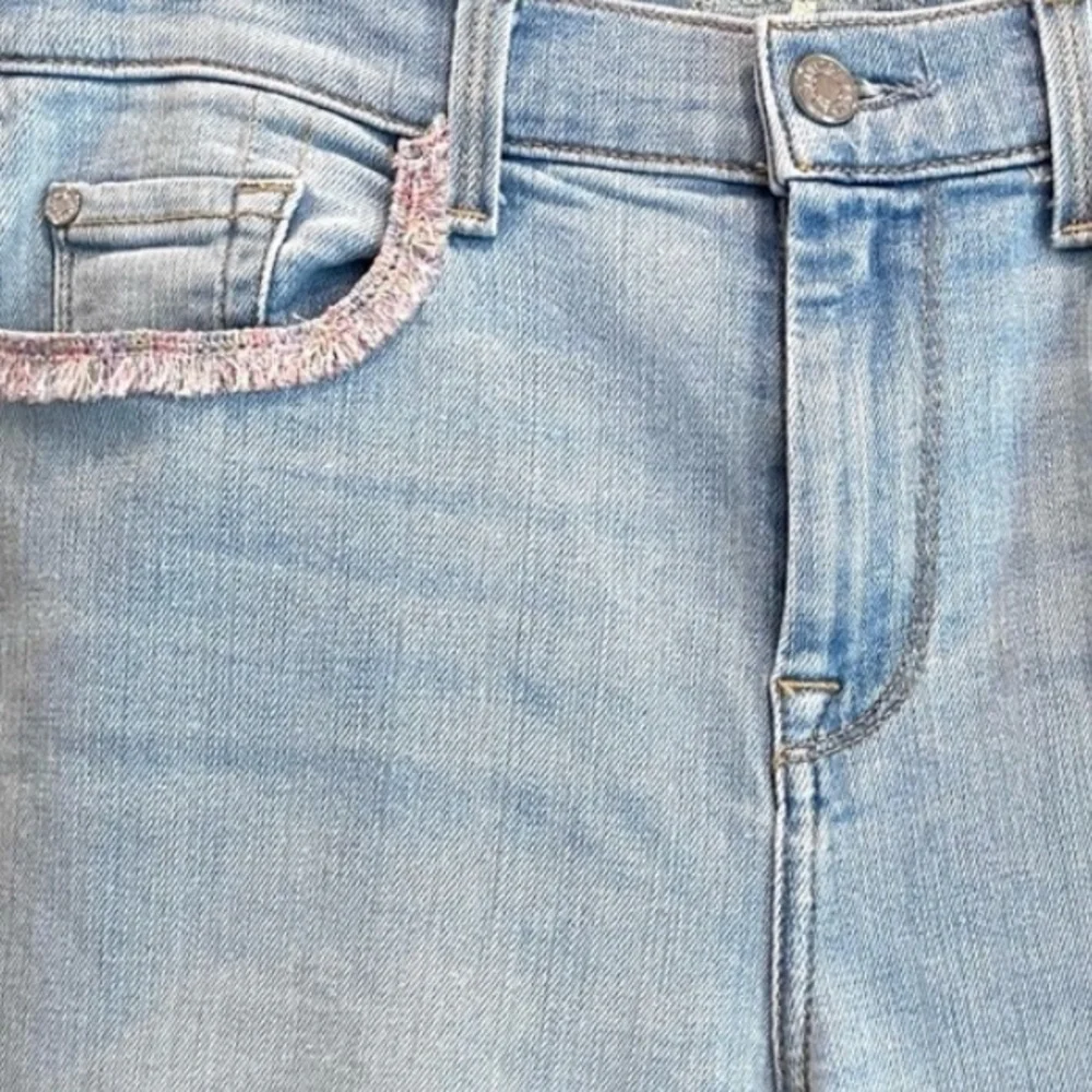 7 For All Mankind High Waist Ankle Skinny With Rainbow Fringe size 30  🌈 👖 - Picture 11 of 16